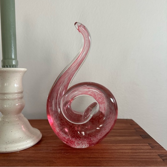 SOLD MCM Swirl Hand Blown Glass Art Deco Trinket - Picture 4 of 6